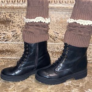 Black Hi-Top Platform Boots